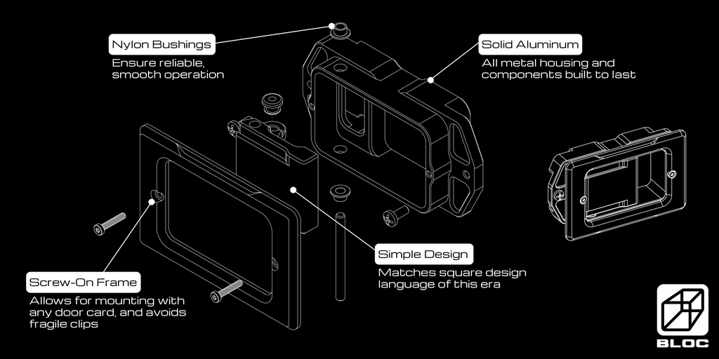 BMW - Solid Aluminum Interior Door Handles